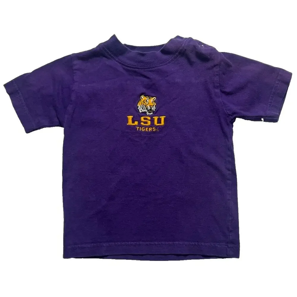 LSU Tigers Toddler 2 Piece Outfit 12M Purple T Shirt Gold Shorts NCAA